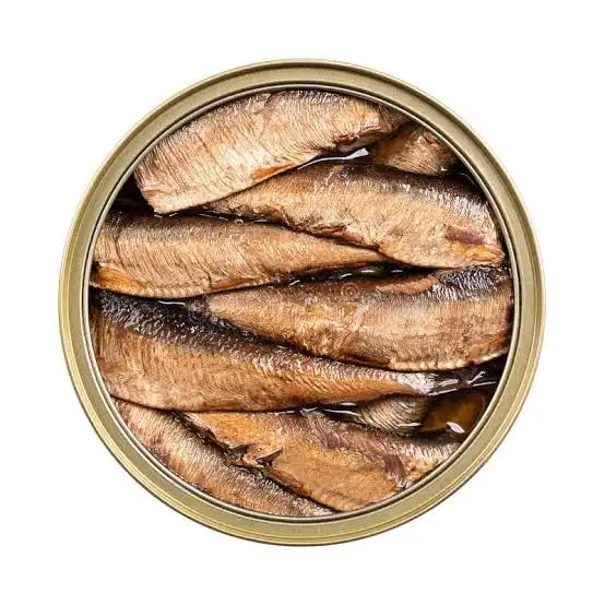 An opened tin of sprats